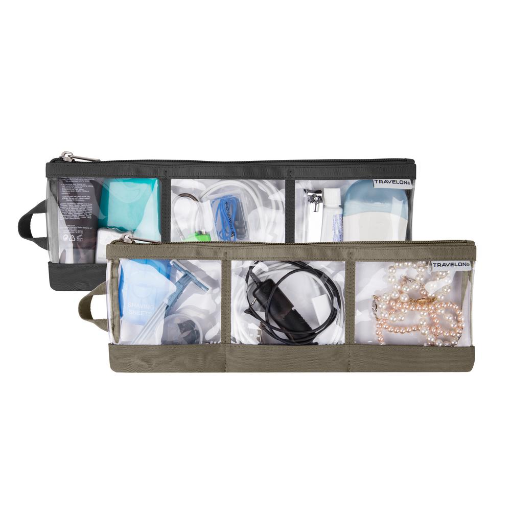 Travelon Black and Nutmeg Accessory Organizers (Set of 2) 43395-761 ...