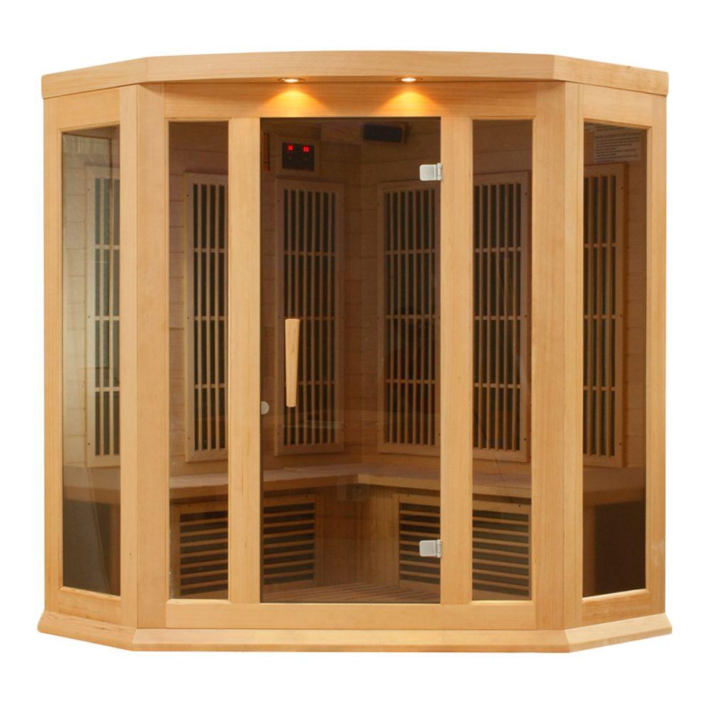 Better Life 3 Person Corner Carbon Infrared Sauna With