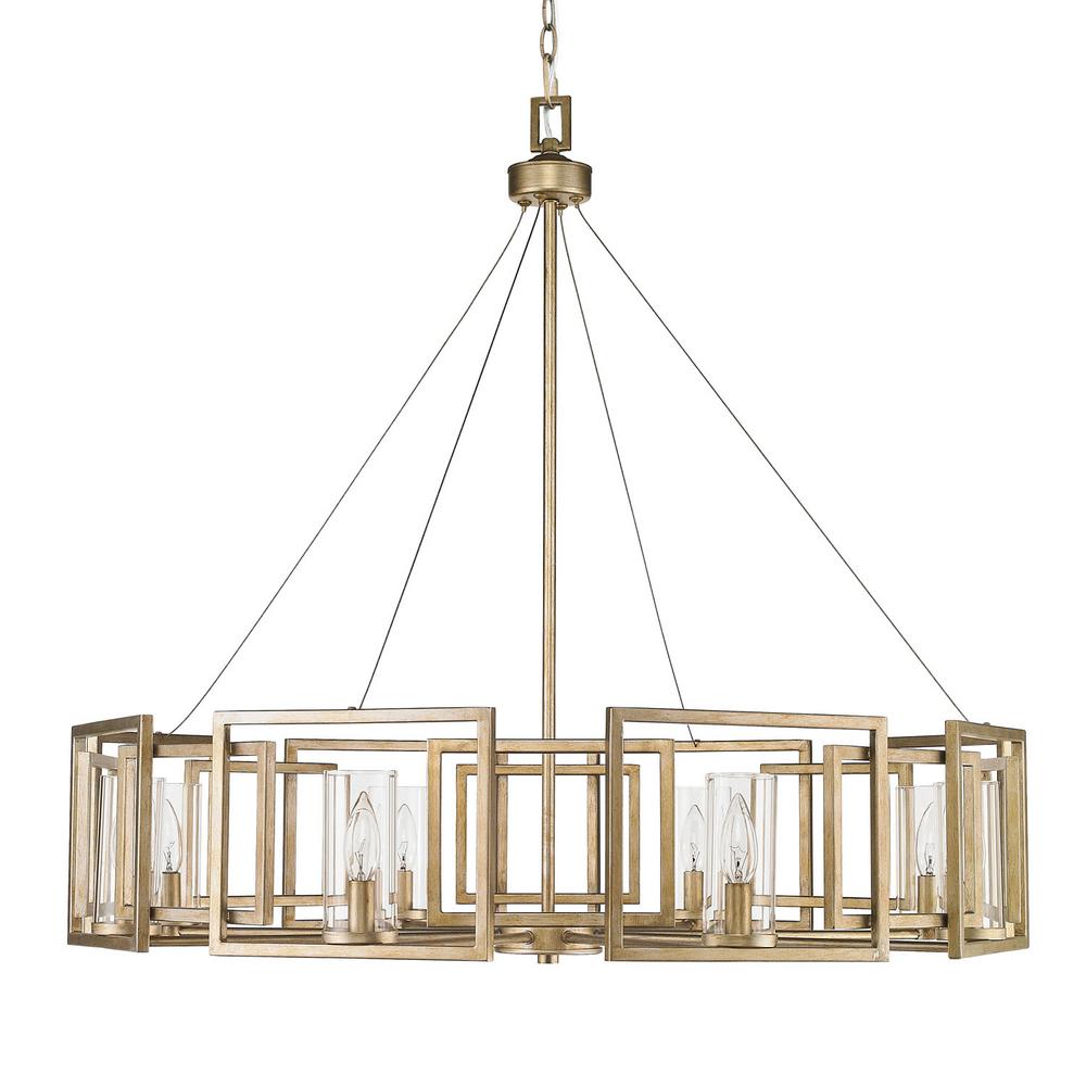 Golden Lighting Marco 8 Light White Gold Chandelier With Clear Glass Shade 6068 Wg The Home Depot - Golden Lighting Marco 8 Light Chandelier Golden Lighting Marco 8 Light White Gold Chandelier With Clear Glass Shade 6068 Wg The Home Depot - Golden Lighting Marco 8 Light Chandelier