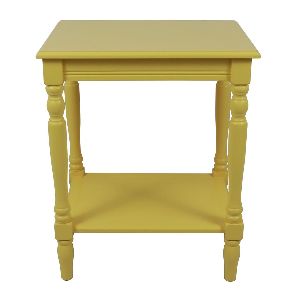 Decor Therapy Simplify Soft Yellow End TableFR11046 The Home Depot