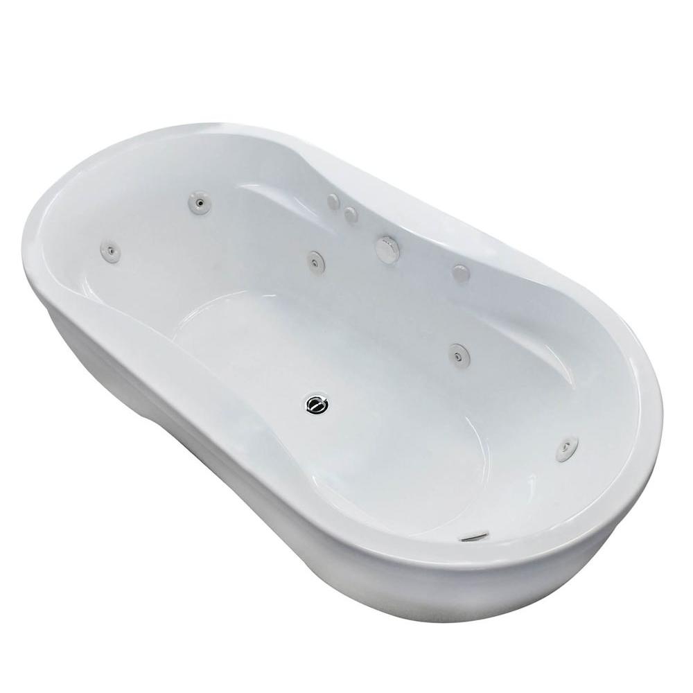 Agate 6 Ft Whirlpool Tub In White