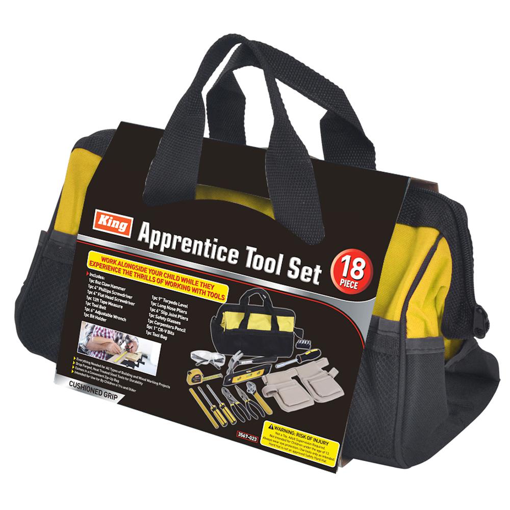 KING Apprentice Tool Set with Tool Bag (18Piece )15670 The Home Depot