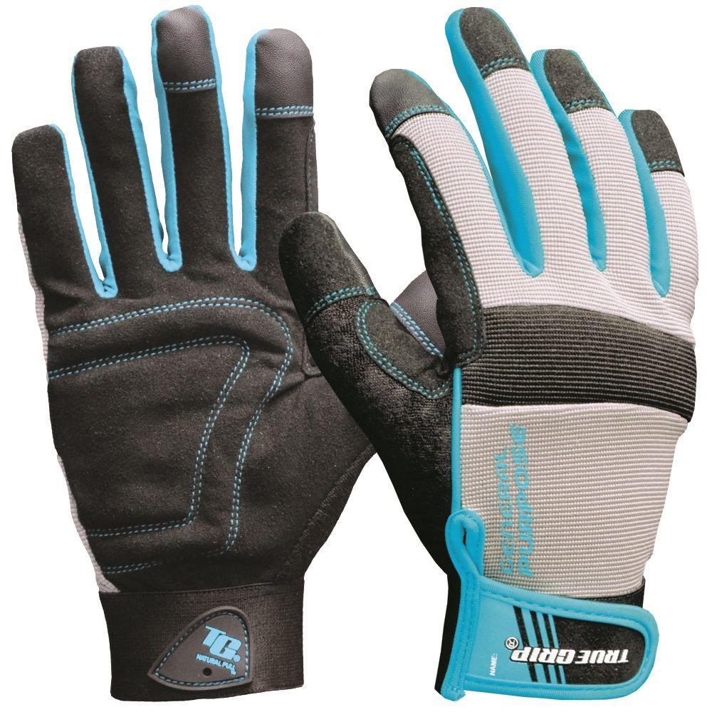 True Grip Large Women's Blue General Purpose Gloves9001123 The Home