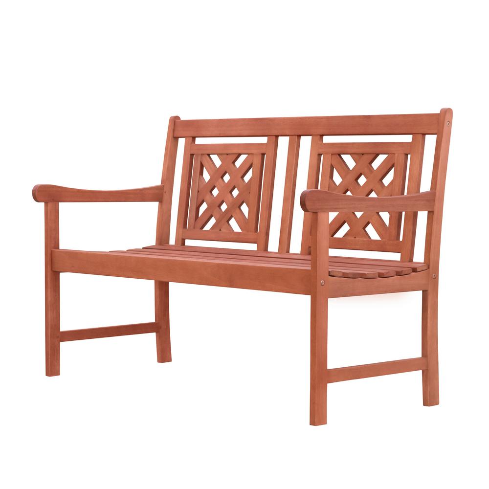 Vifah Malibu 2 Person Wood Outdoor Bench V1836 The Home