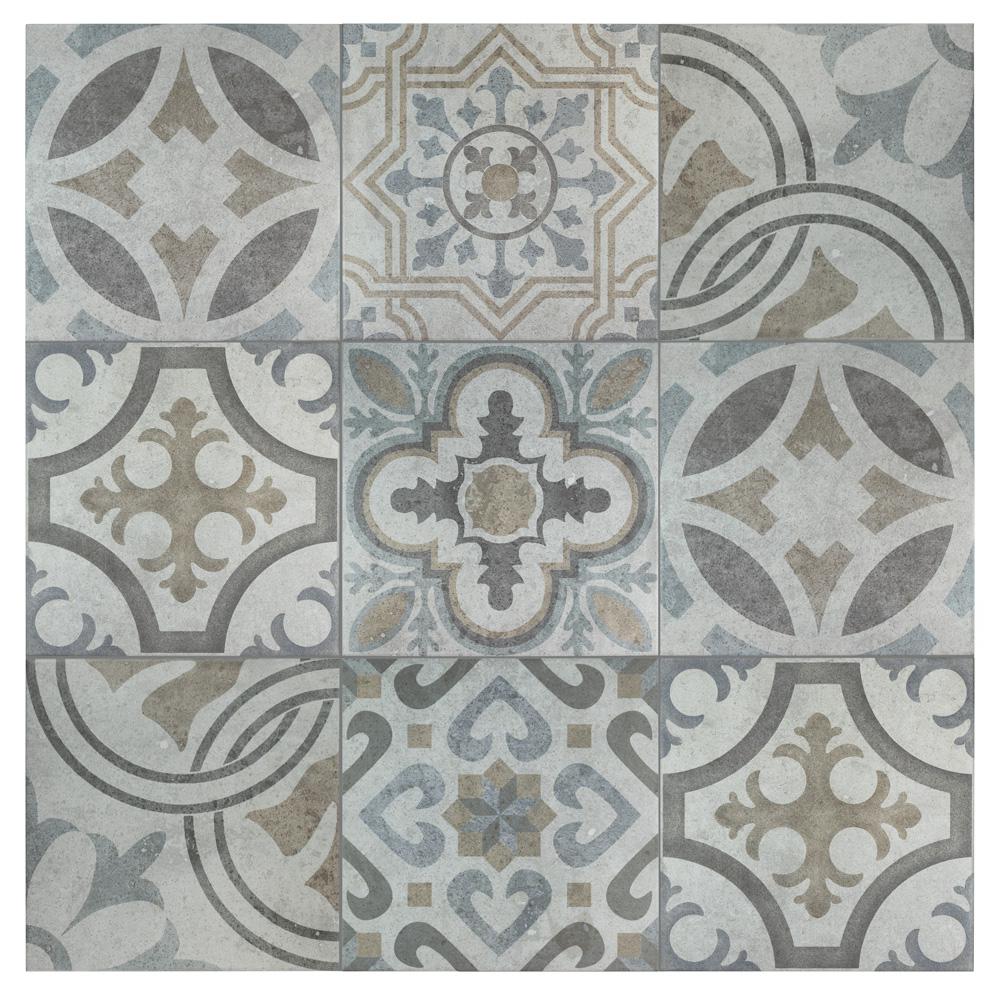 Merola Tile Llanes Jet 13 1 8 In X Ceramic Floor And Wall 11 18 Sq Ft Case