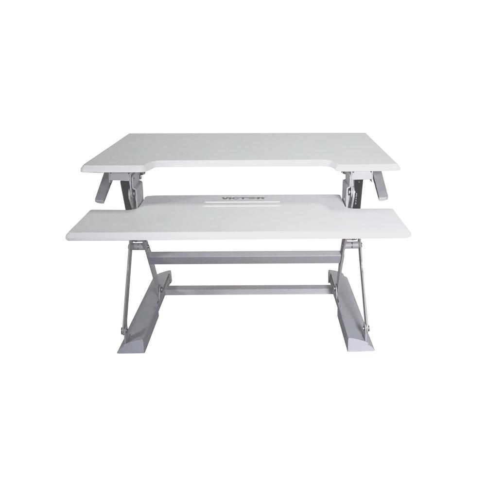 Altra Furniture Lincoln Espresso Standing Desk With Shelves H White And Gray Adjule Standing Desk