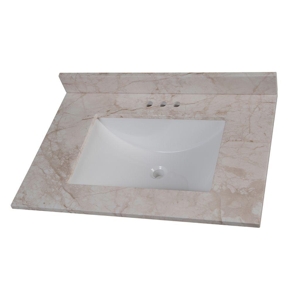 Home Decorators Collection 31 In W X 22 D Stone Effects Vanity 31 In W X 22 D Stone Effects Vanity Top Dune With White Sink