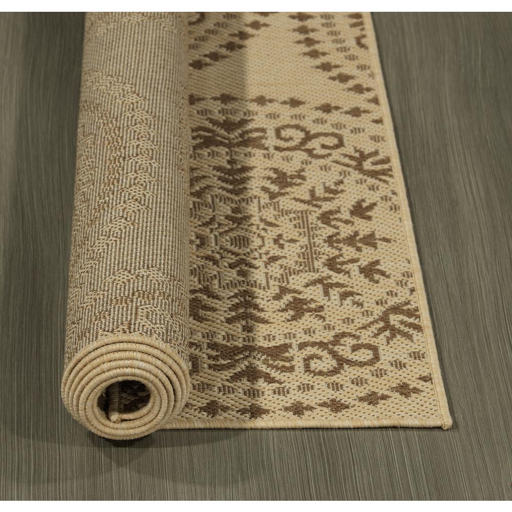 Ottomanson Jardin Collection Beige Medallion Design Indoor Outdoor Ottomanson Jardin Collection Beige