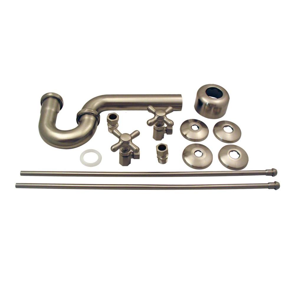 Belle Foret Pedestal Lavatory Supply Kit In Satin Nickel Nls01sn