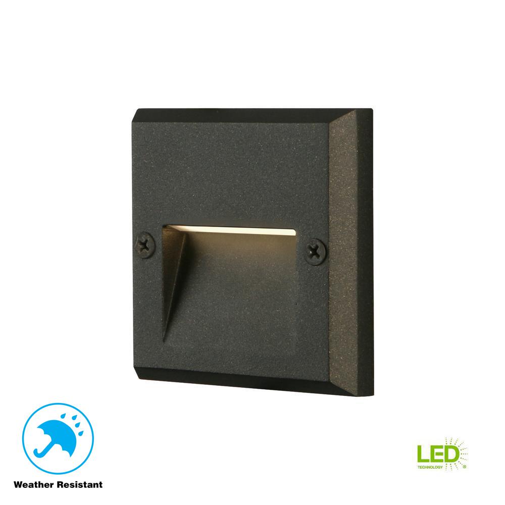 Deck Lighting Outdoor The Home Depot Black Integrated Led Deck Light