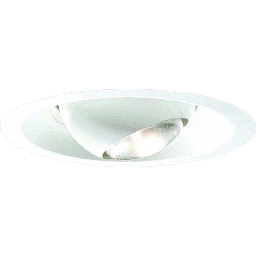 Progress Lighting 6 In White Regressed Mini Eyeball Trim For Shallow Recessed Housings Progress Lighting 6 In White Regressed Mini Eyeball Trim For Shallow Recessed Housings