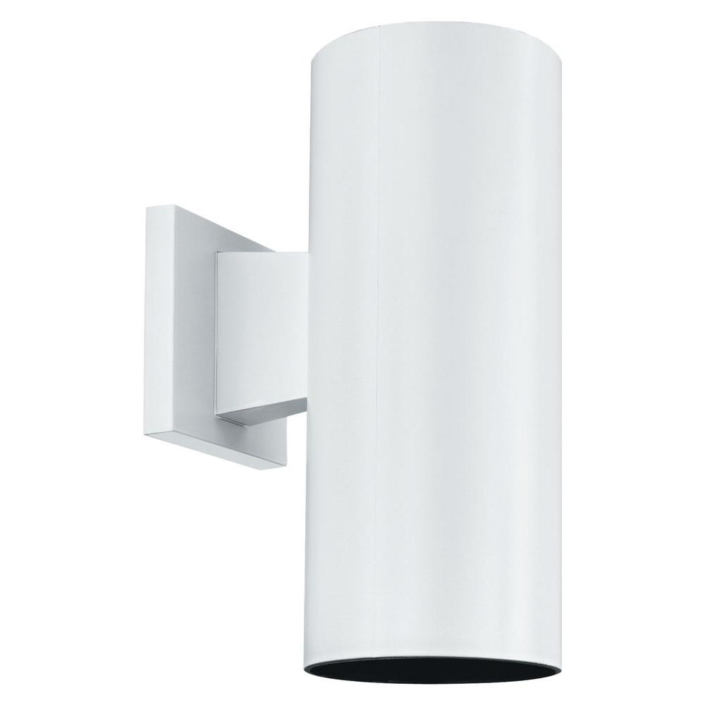 Thomas Lighting 1Light Matte White Outdoor Wall Mount CylinderSL92708