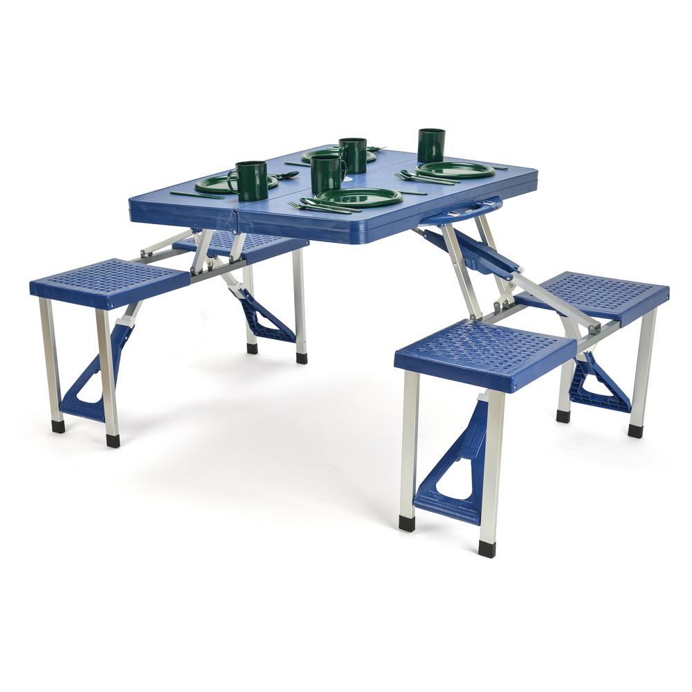 portable aluminium folding picnic table