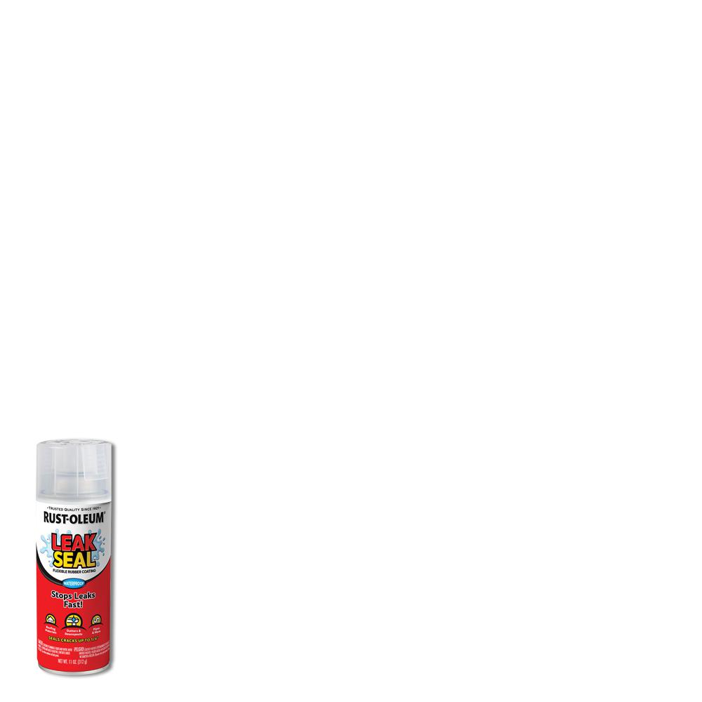 Rust Oleum Stops Rust 11 Oz Leakseal Clear Flexible Rubber Coating Spray Paint 265495 The Home Depot