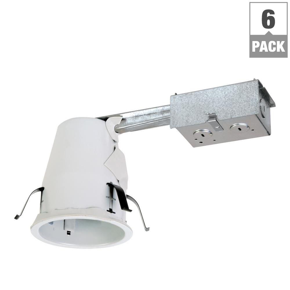 Halo E26 Series 4 in. Aluminum Recessed Lighting Remodel NonIC AIrTite Housing with Adjustable