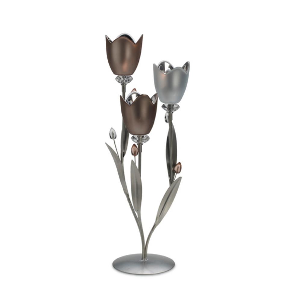 mikasa 3 light 19 in frosted glass and metal tulip centerpiece 5113755 the home depot mikasa 3 light 19 in frosted glass and metal tulip centerpiece 5113755 the home depot