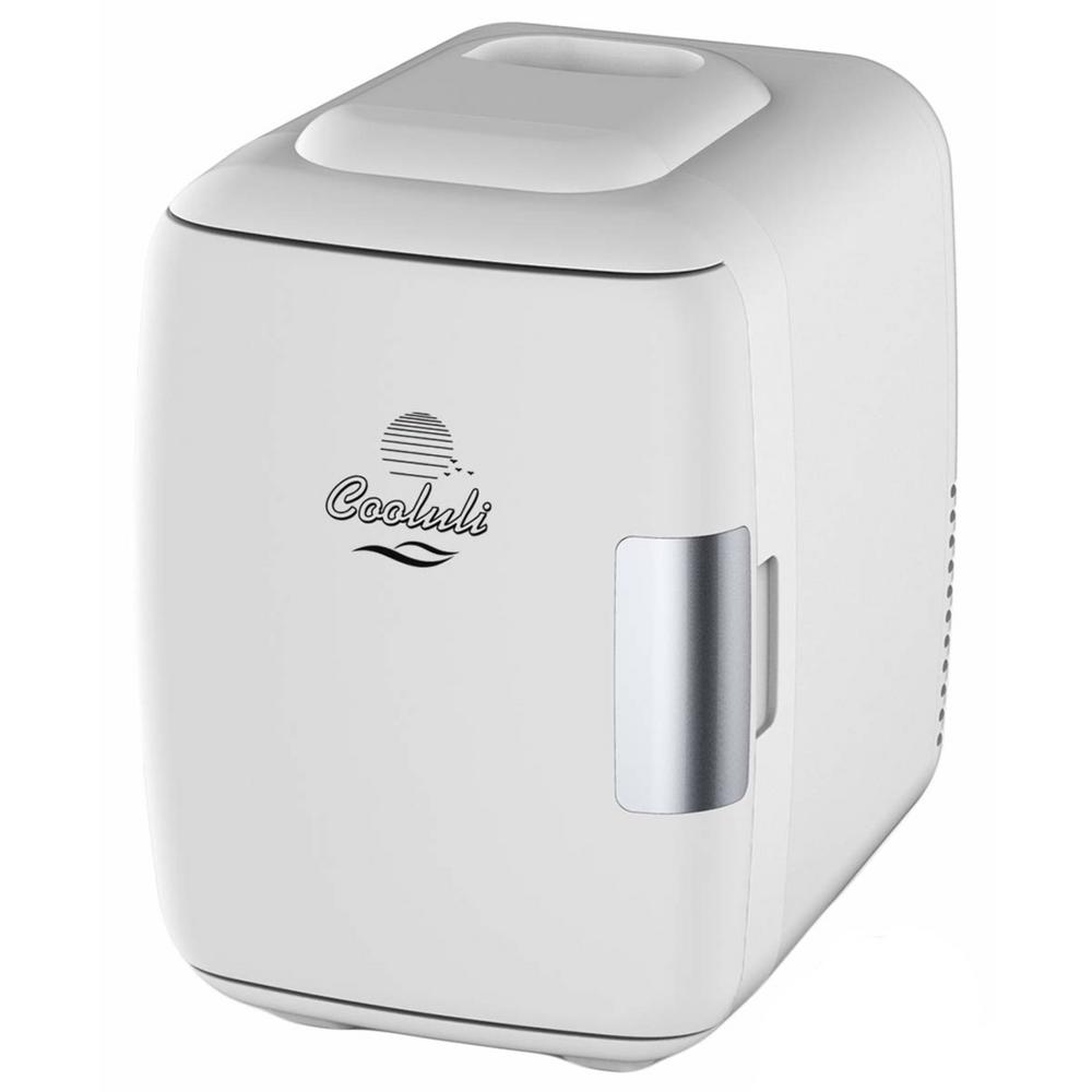 COOLULI Classic 0.14 cu. ft. Retro Mini Fridge in White without Freezer