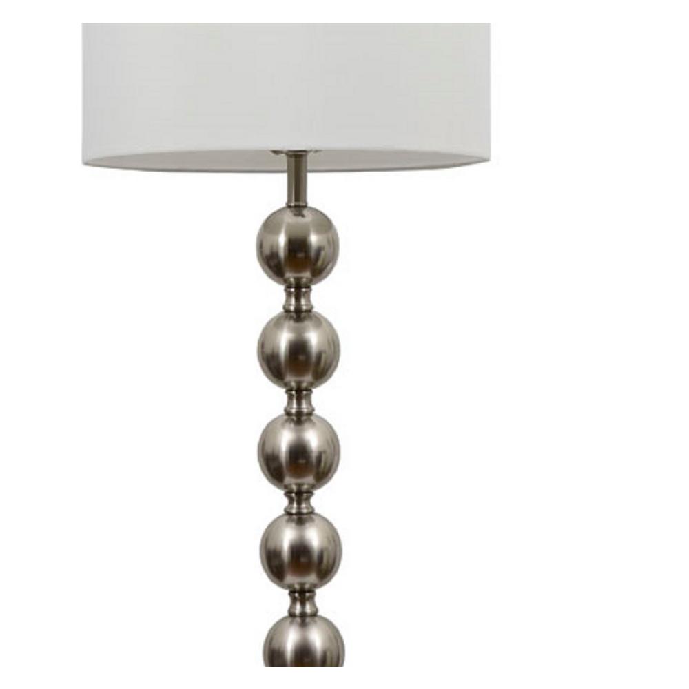 brushed silver floor lamp