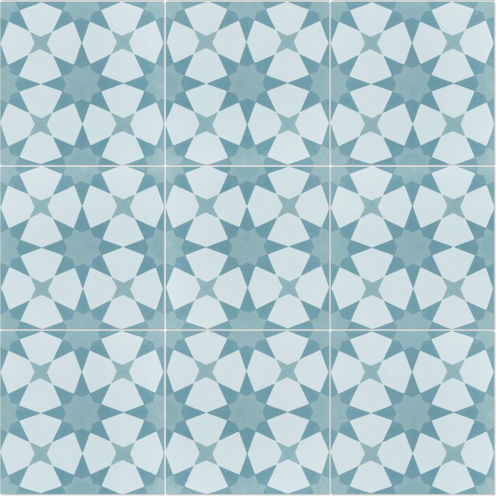 Villa Lagoon Tile Taza 8 In X 8 In Cement Handmade Floor And Wall Tile Box Of 16 6 96 Sq Ft Sb20sq12fr Taza1 S1 The Home Depot