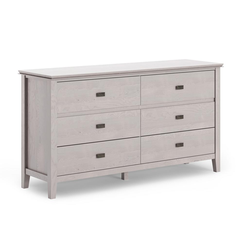 Artisan 4 Drawers Fog Greay Solid Wood 60 In Wide Contemporary Bedroom Dresser And Media Cabinet