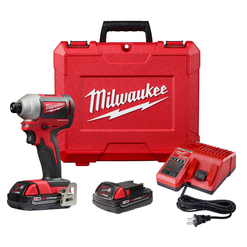 M18 18-Volt Lithium-Ion Brushless Cordless 1/4 in. Impact Driver Kit