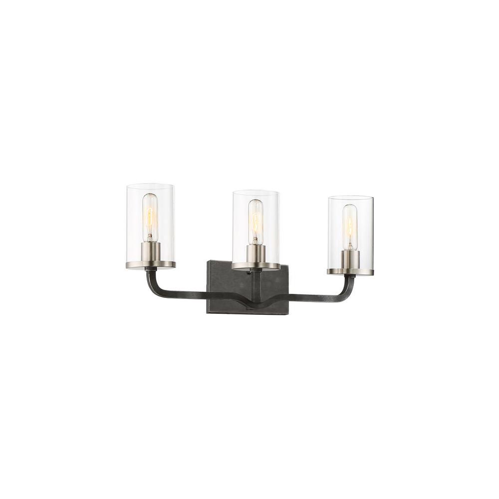Filament Design 3 Light Iron Black Bath Hd 606123 The Home Depot 3 Light Iron Black Bath