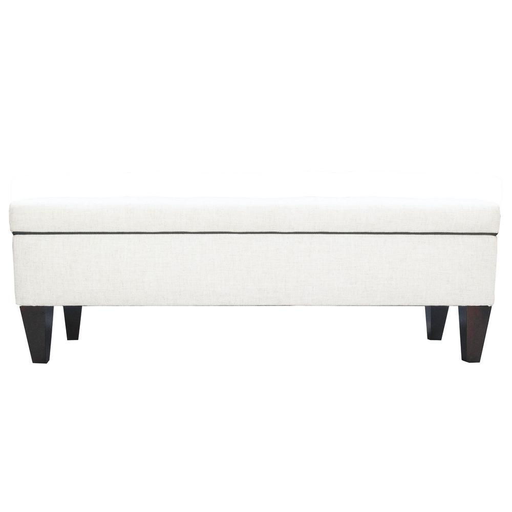 Mjl Furniture Designs Brooke B Loft Magnolia Button Tufted Upholstered Storage Bench Brooke B Loftmagchar The Home Depot
