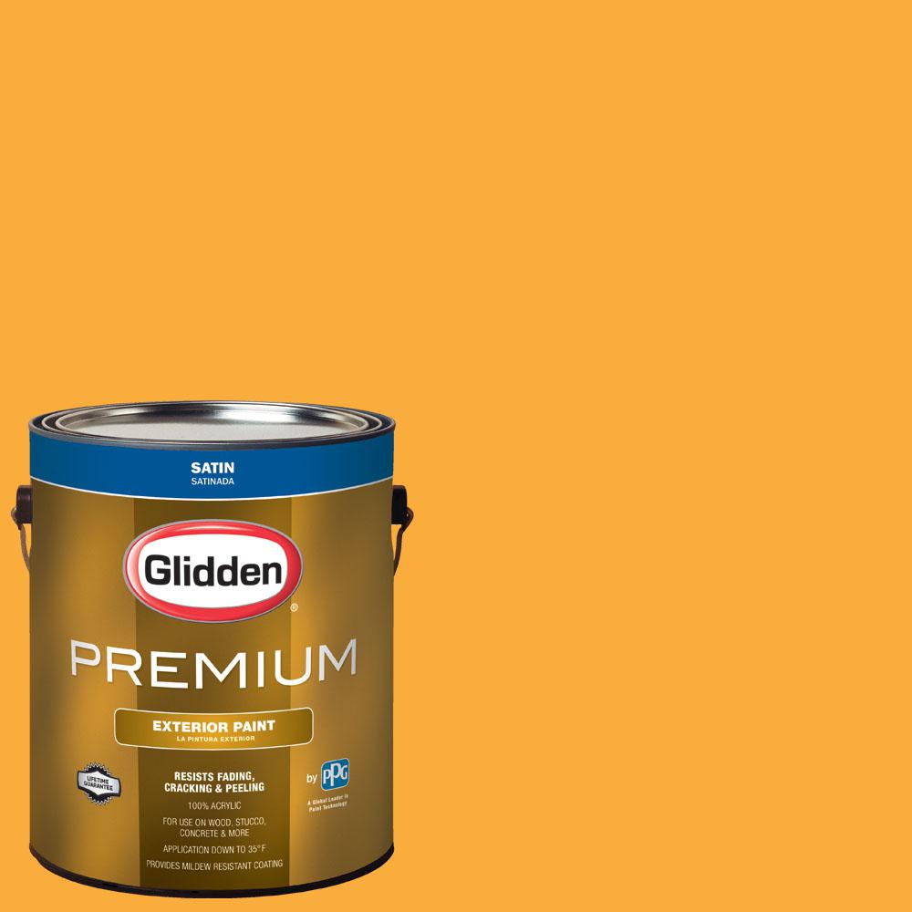 Glidden Premium 1 Gal Nhl 003b Boston Bruins Yellow Satin Exterior Paint