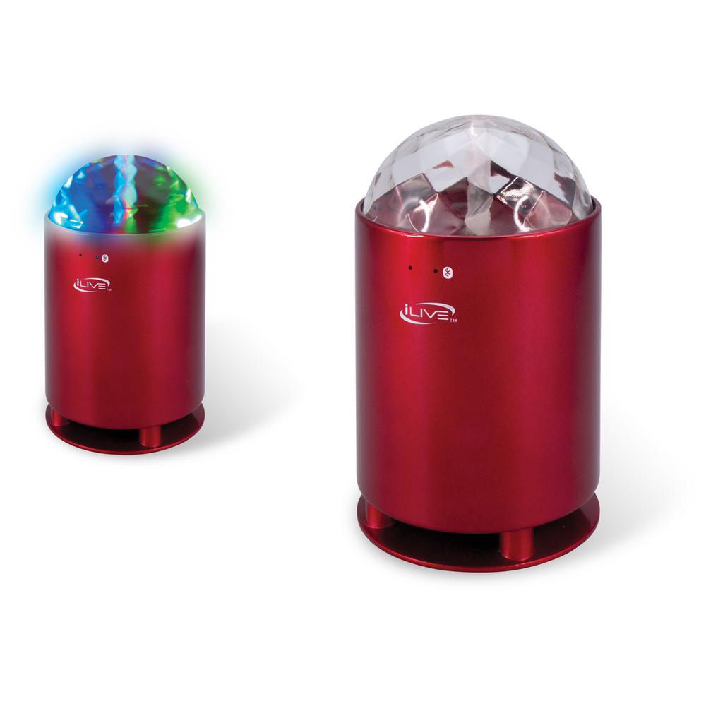 iLive Color Changing Portable Bluetooth Speaker, RedISB46R The Home