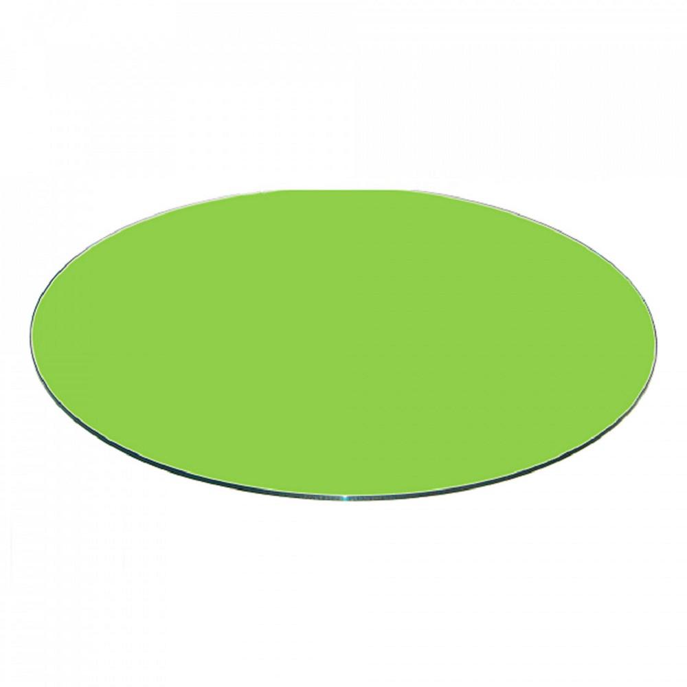 Fab Glasirror 38 Inch Green Round Glass Table Top Back Fab Glasirror 38 Inch Green Round Glass Table Top Back Painted 3