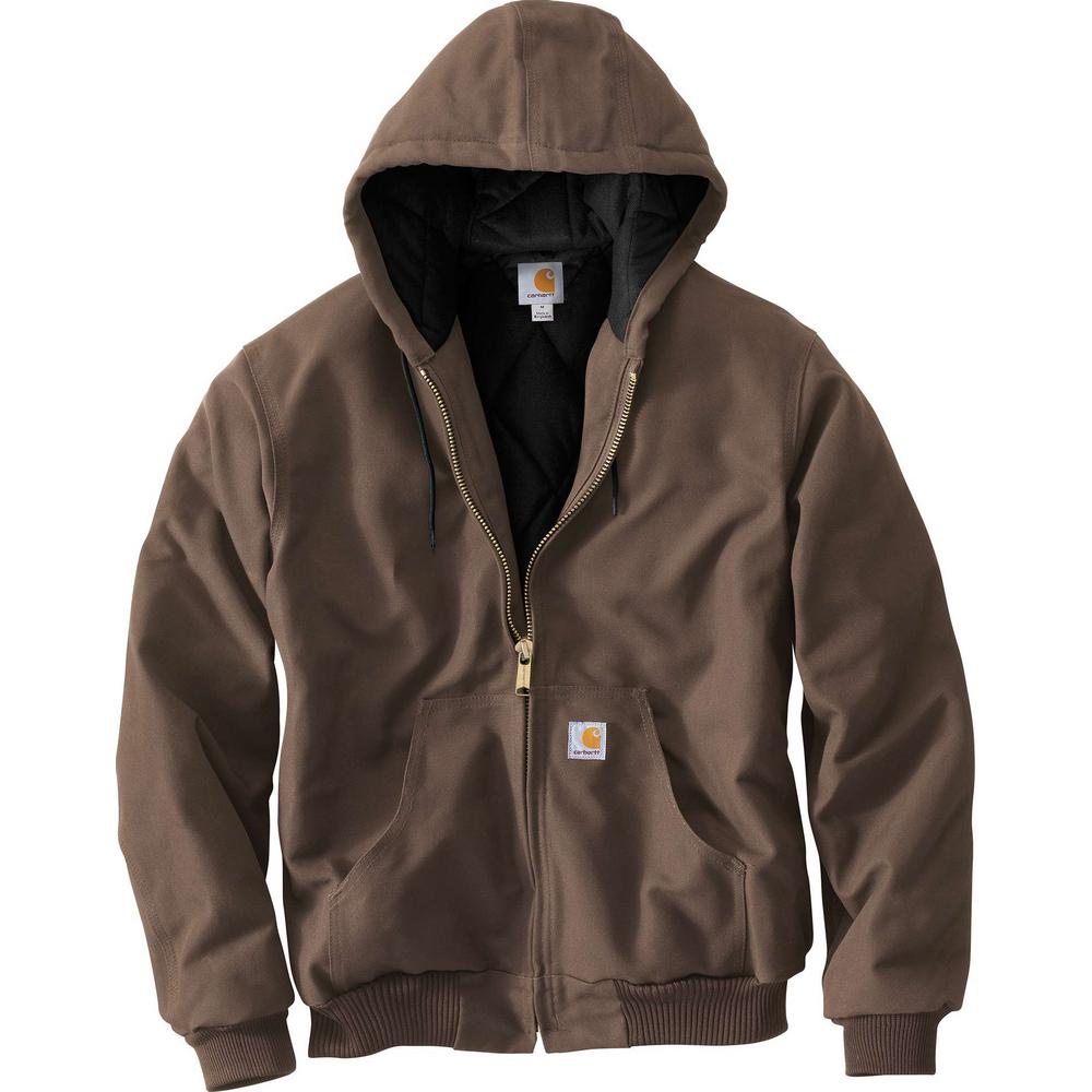 Carhartt Men's Medium Coffee Cotton Quilted Flannel Lined Duck Active JacketJ140205 The Home
