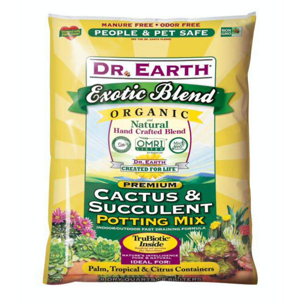 DR. EARTH 8 Qt. Exotic Blend Cactus and Succulent Potting ...