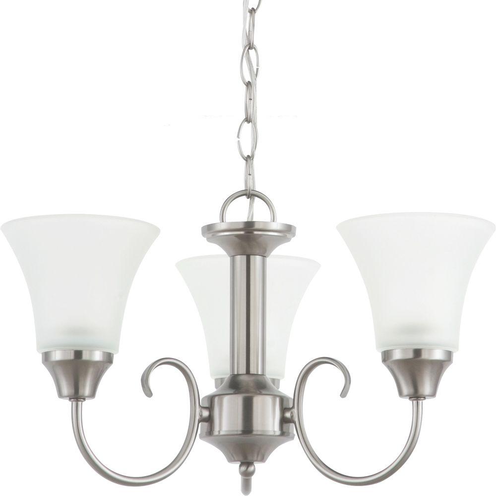 Sea Gull Lighting Alturas 3 Light Brushed Nickel Single Tier Holman 3 Light Brushed Nickel Single Tier Chandelier