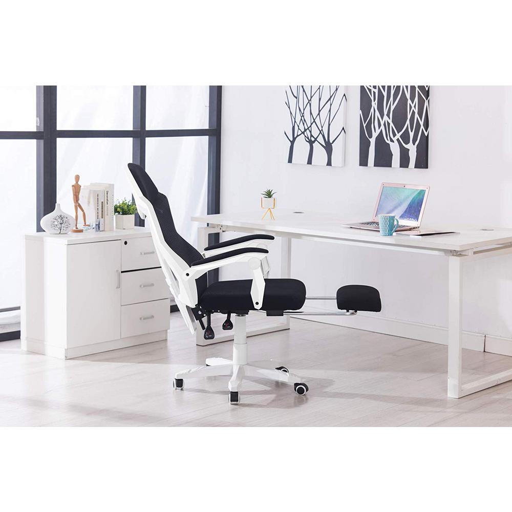 Boyel Living White Mesh High Back Adjule Recliner Ergonomic Adjule Recliner Ergonomic