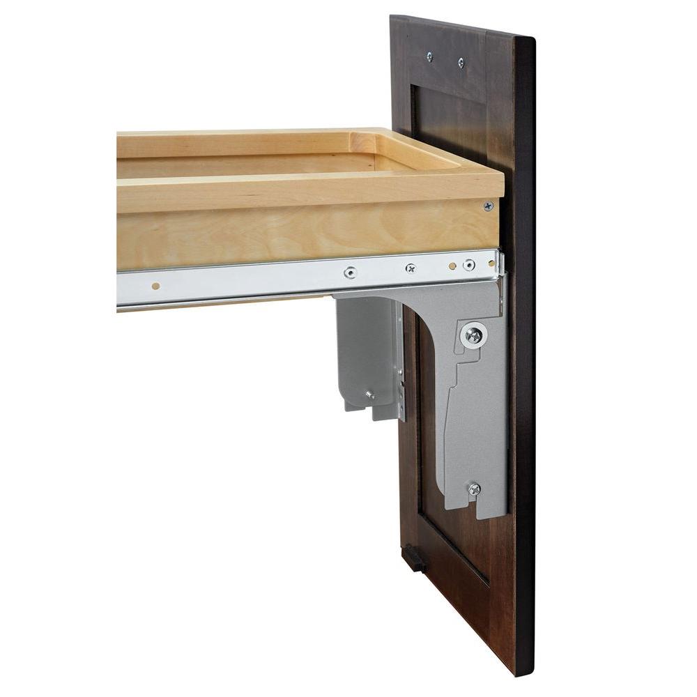 Rev A Shelf Double 50 Qt Pull Out Top Mount Wood And Silver Waste