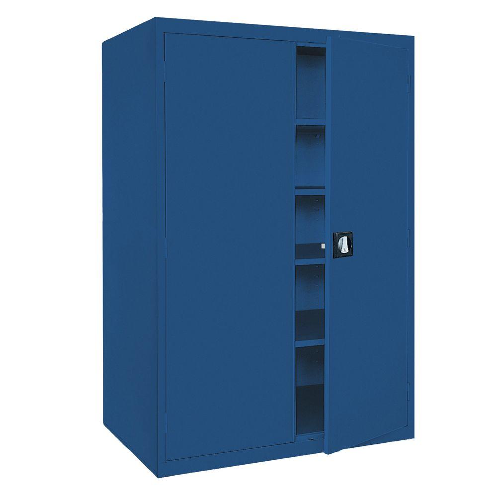 Adjustable Shelves Blue Garage Cabinets Garage Storage The Home Depot