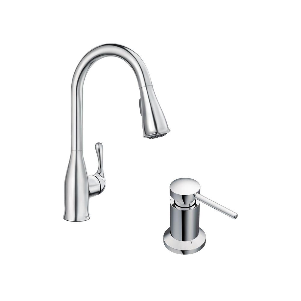 MOEN Kaden SingleHandle PullDown Sprayer Kitchen Faucet with Reflex