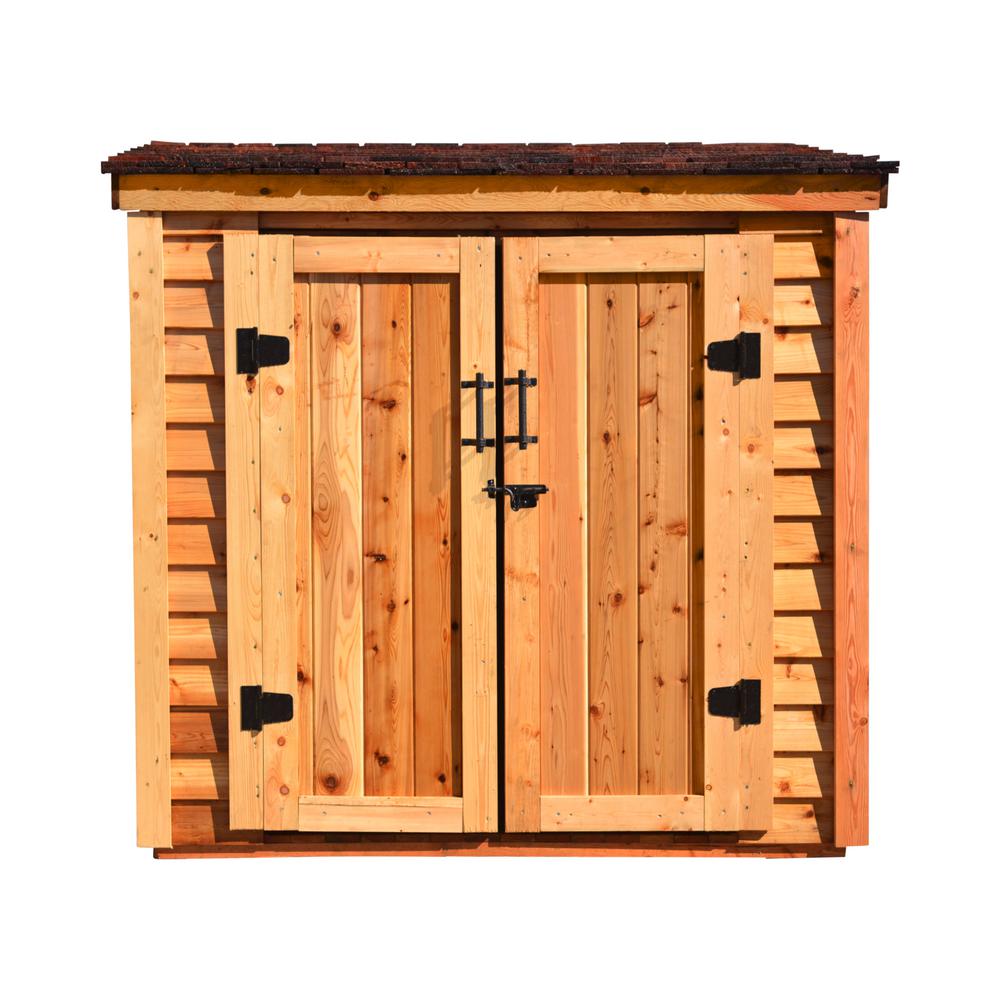 Leisure Season 6 ft. x 4 ft. Medium Brown Cedar Lean-To 