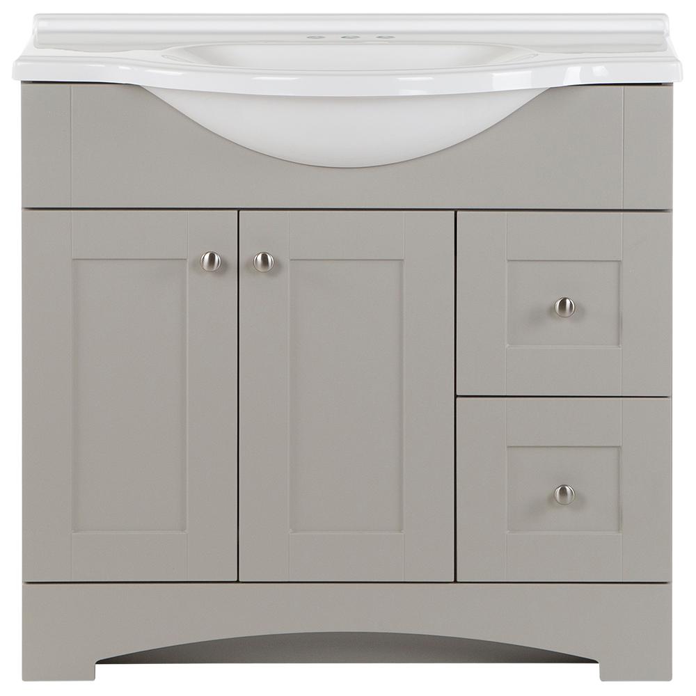 Glacier Bay Del Mar 31 In W X 19 In D Bath Vanity In Gray With