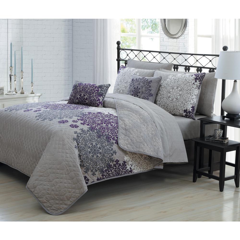 Avondale Manor Amber 9 Piece Plum Queen Quilt Set Amb9qtquenghpl Avondale Manor Amber 9 Piece Plum Queen Quilt Set Amb9qtquenghpl The Home Depot