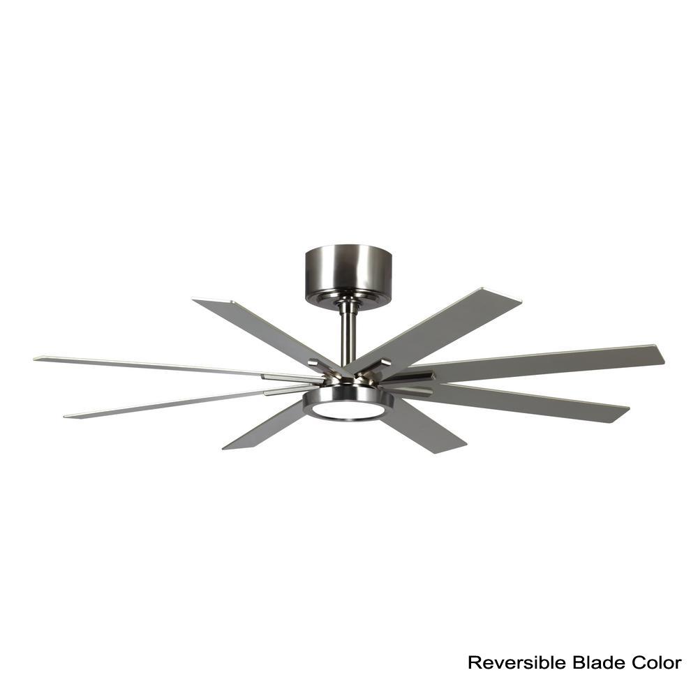 Monte Carlo Empire 60 In Led Indoor Brushed Steel Ceiling Fan