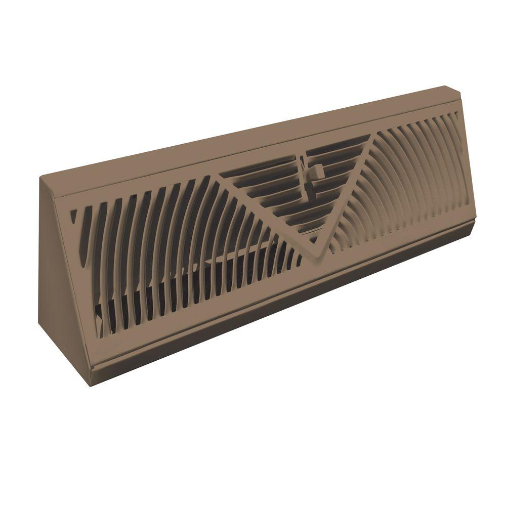 Everbilt 15 In Satin Nickel Baseboard Diffuser Supply E115ssn The Steel Brown Baseboard Diffuser Supply