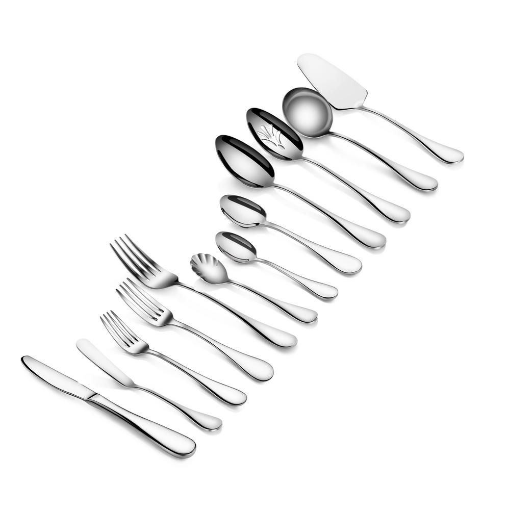 Artaste Rain 47Piece 18/10 Stainless Steel Flatware Set Service for 8