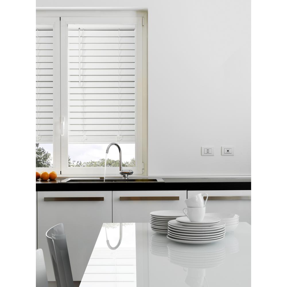 Home Decorators Collection White Cordless 2 1 In Premium Faux Wood Blind 72 W X 64 L Actual Size 71 5 Home Decorators Collection White Cordless 2 1 In Premium Faux Wood Blind 72 W X 64 L Actual Size 71 5