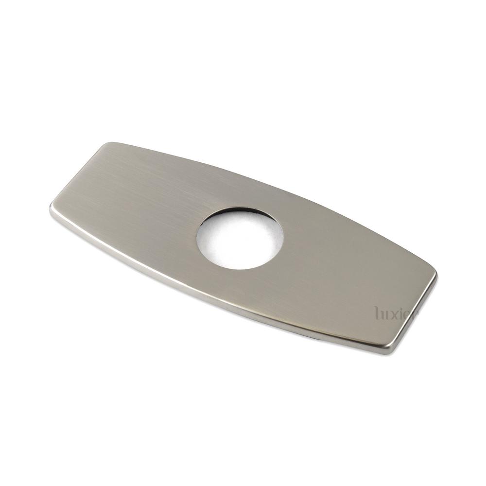 Luxier 6 In Brass Bathroom Vessel Vanity Sink Faucet Hole Cover Deck Plate Escutcheon Brushed Nickel