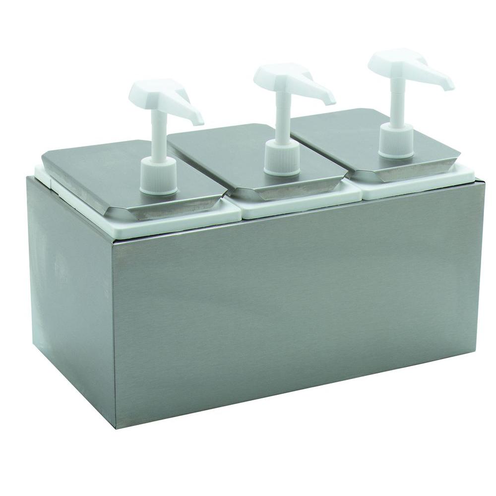Carlisle Standard Topping Dispenser with 3 Standard Pumps and Jars