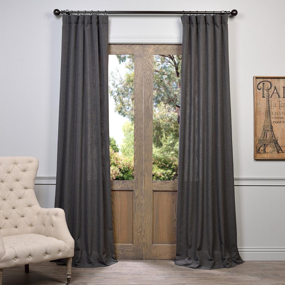 Exclusive Fabrics Furnishings Heavy Faux Slate Gray Polyester Furnishings Heavy Faux Slate Gray