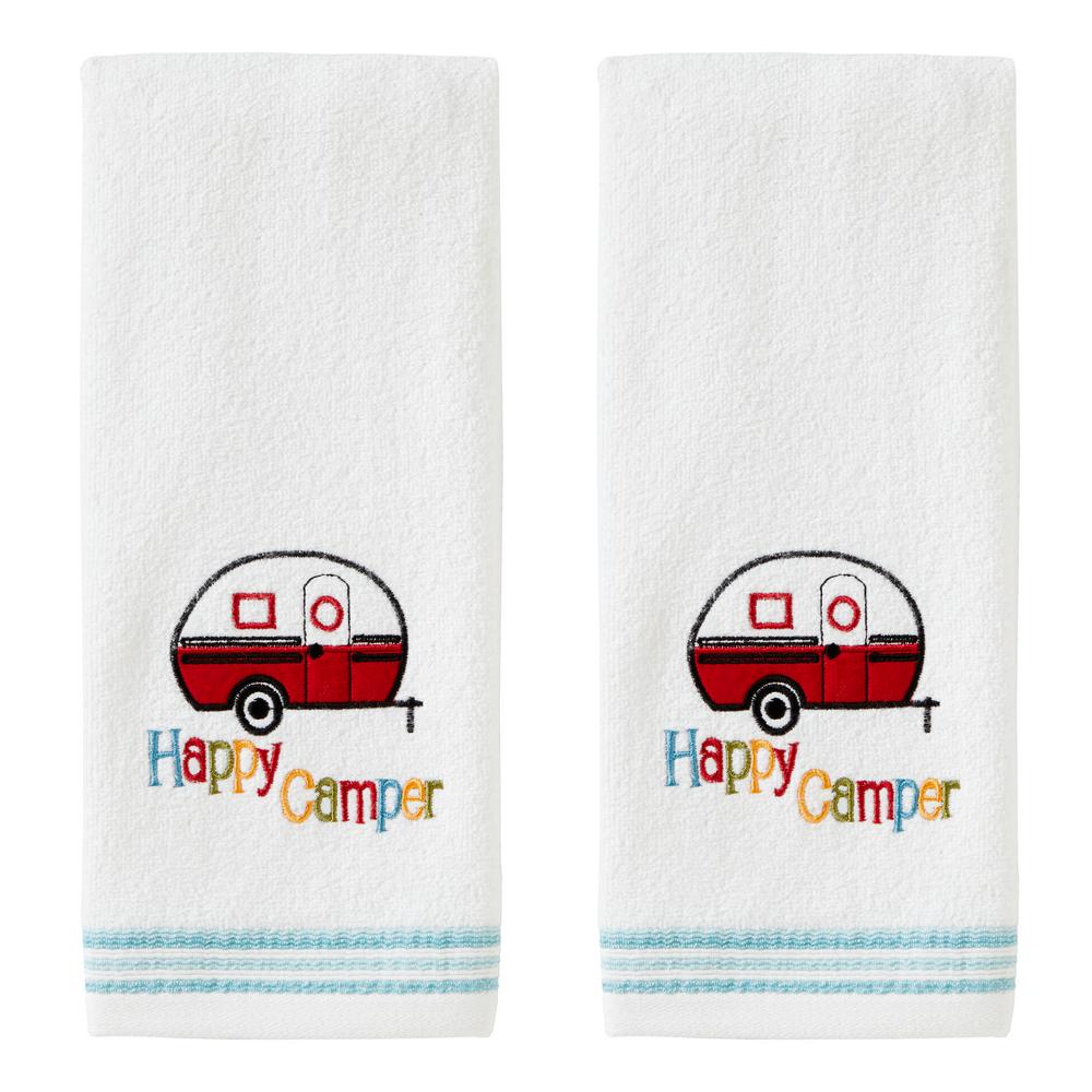 Skl Home Retro Camper Hand Towel 2pack White V2798000830203 The Home Depot