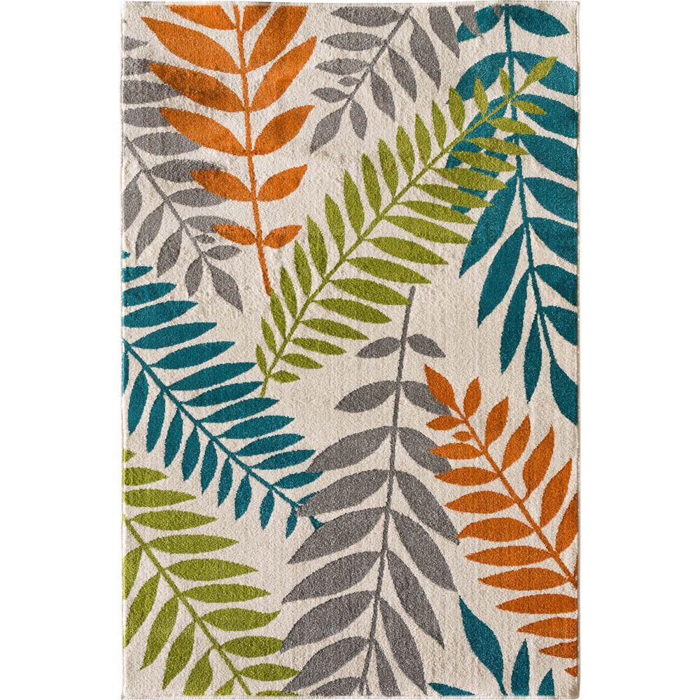 Rectangle 5 X 7 Multi Colored Outdoor Rugs
