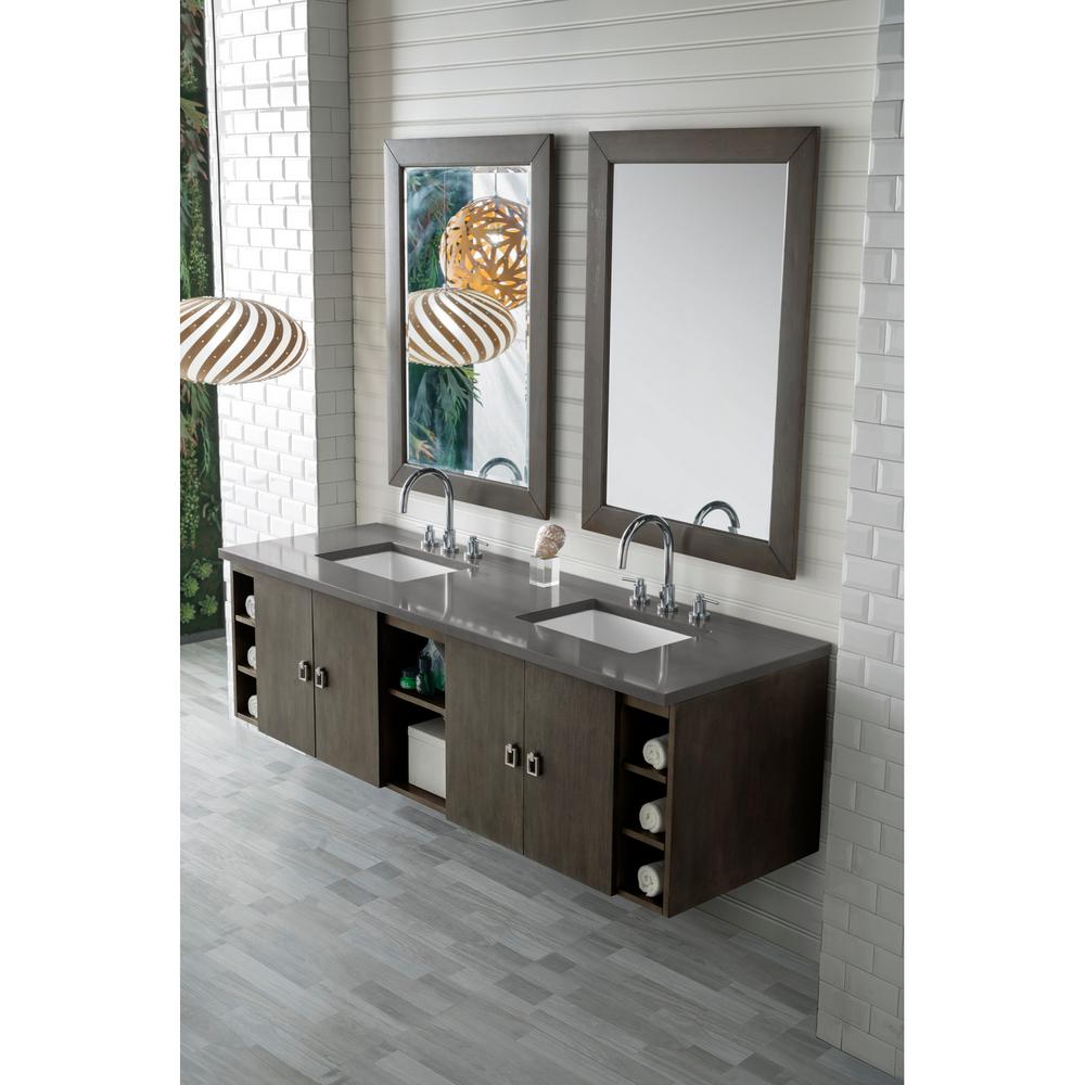 James Martin Vanities Sonoma 72 in. Single Vanity in Silver Oak with